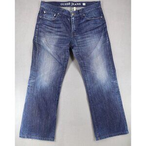 Guess Jeans Mens 33x30 Blue Denim Pants Desmond Relaxed‎ Straight Classic Y2K